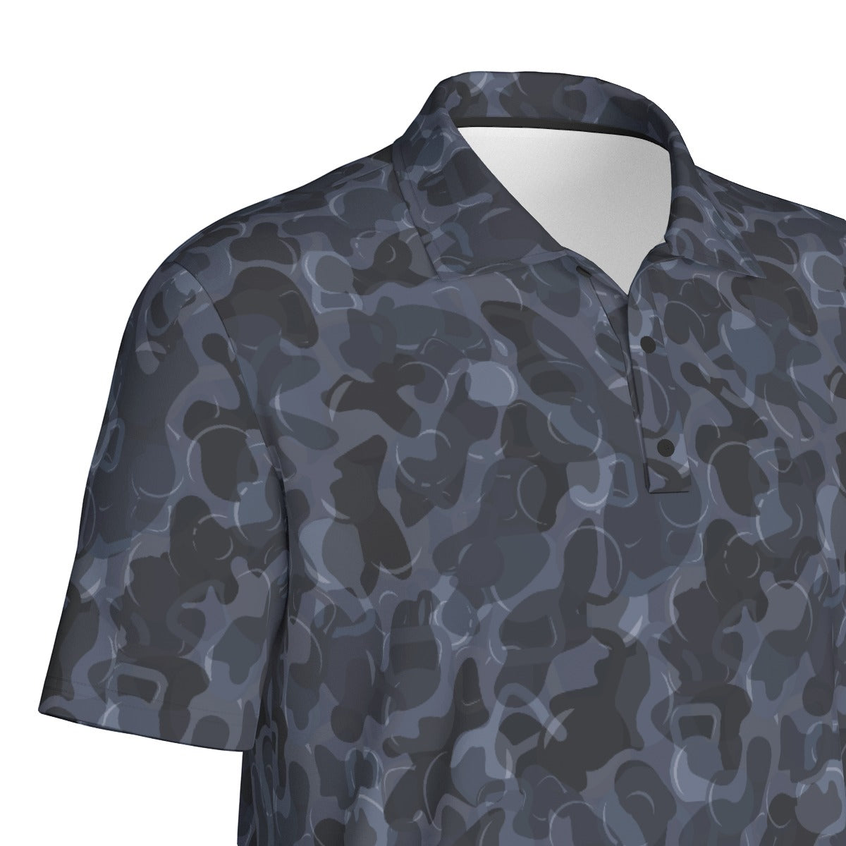 All-Over Print Men's Polo Collar Jersey